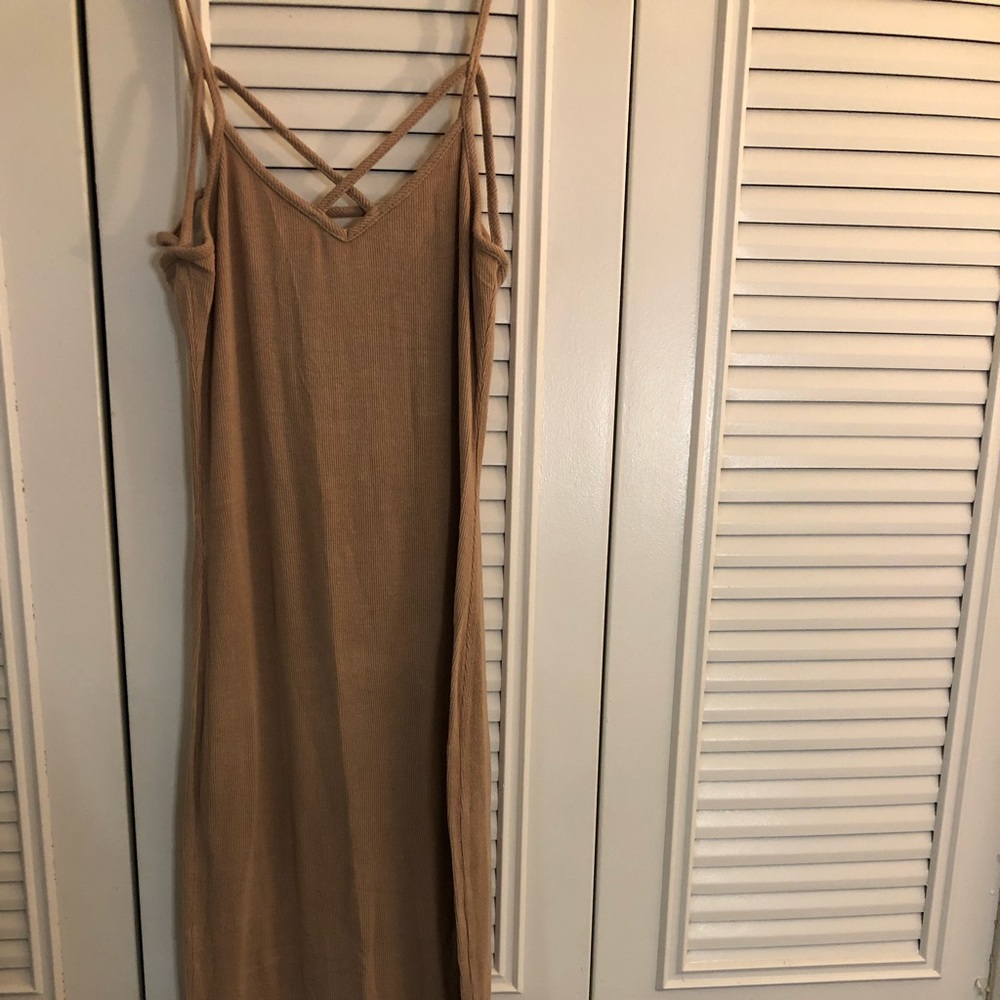 Forever 21 Knit Cage Front Spaghetti Strap Dress Woman’s Size Medium